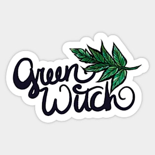 Green Witch Fern Magic Sticker